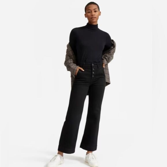 Everlane Denim - Everlane The Wide Leg Jean Black Size 28
